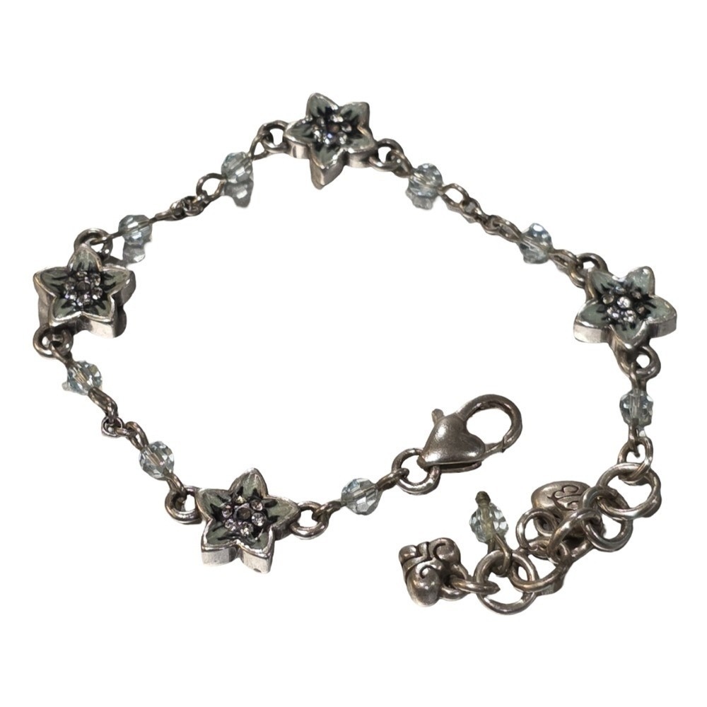 Brighton Pale Lavender Floral Crystal‎ Adjustable Bracelet